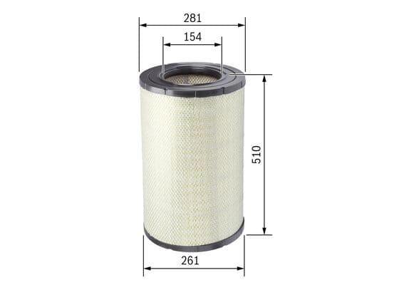 Bosch S 0514 Hava filtresi elemanı, Motor küçük görsel 5