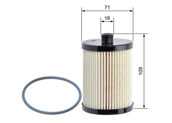 Bosch Filtre Sistemleri Yakıt filtresi elemanı küçük görsel 5