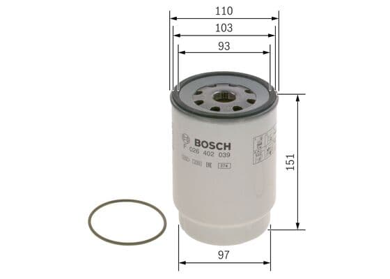 Bosch Filtre Sistemleri Yakıt filtresi değiştirilebilir gövdesi küçük görsel 5