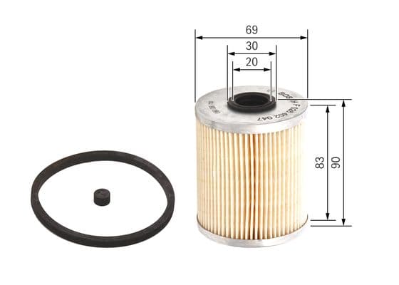 Bosch N 2047 Yakıt filtresi elemanı 1