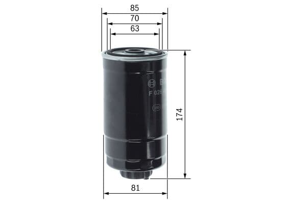 Bosch N 2048 Yakıt filtresi değiştirilebilir gövdesi küçük görsel 5