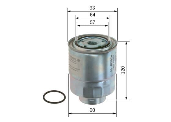 Bosch N 2063 Yakıt filtresi değiştirilebilir gövdesi küçük görsel 5