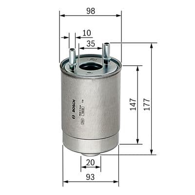 Bosch N 2067 Akaryakıt besleme borusu süzgeci 1
