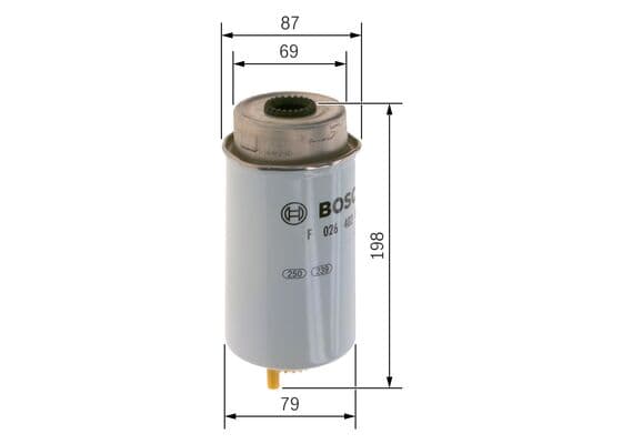 Bosch N 2079 Yakıt filtresi değiştirilebilir gövdesi küçük görsel 5