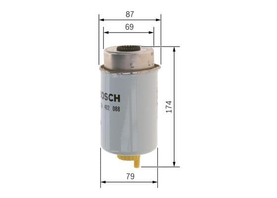 Bosch N 2088 Yakıt filtresi değiştirilebilir gövdesi küçük görsel 5
