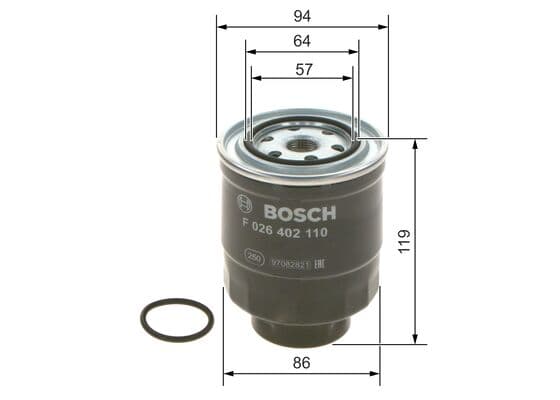 Bosch N 2110 Yakıt filtresi değiştirilebilir gövdesi küçük görsel 5