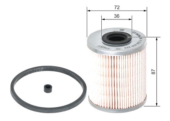 Bosch N 2222 Yakıt filtresi elemanı küçük görsel 5