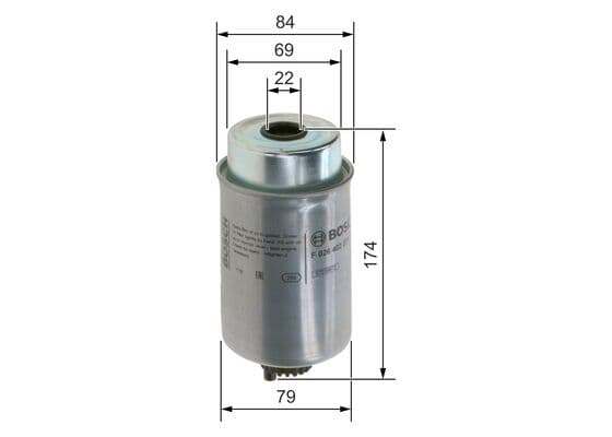 Bosch N 2271 Yakıt filtresi değiştirilebilir gövdesi 1