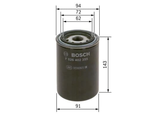 Bosch N 2355 Yakıt filtresi değiştirilebilir gövdesi küçük görsel 5