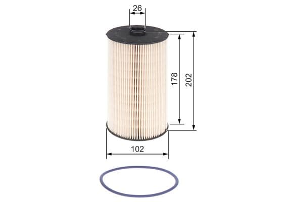 Bosch N 2748 Yakıt filtresi elemanı 1
