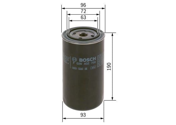 Bosch N 2799 Yakıt filtresi değiştirilebilir gövdesi küçük görsel 5
