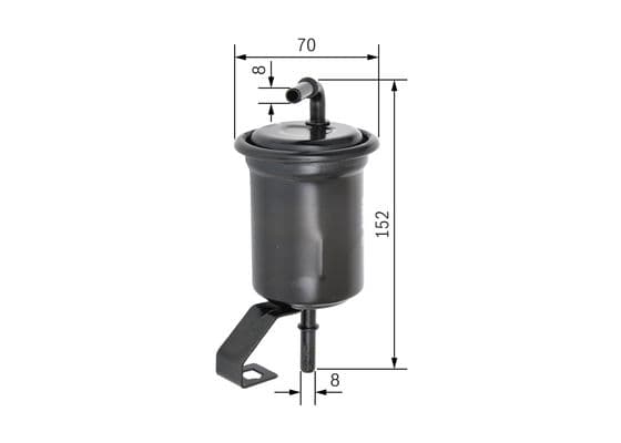 Bosch F 3756 Yakıt filtresi, Benzin enjeksiyonu 1