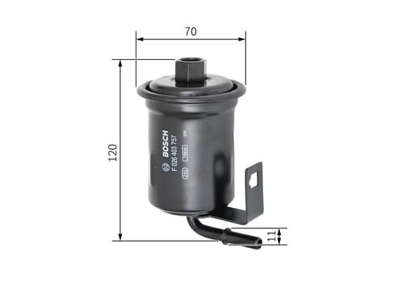 Bosch F 3757 Yakıt filtresi, Benzin enjeksiyonu 1