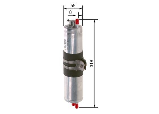 Bosch F 3766 Yakıt filtresi değiştirilebilir gövdesi küçük görsel 5