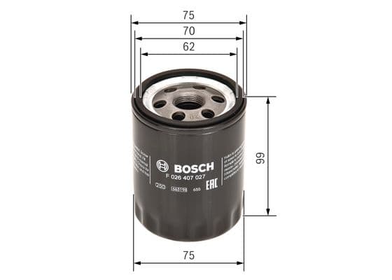 Bosch P 7027 Yağ filtresi 1