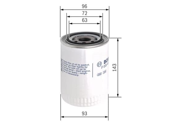 Bosch P 7121 Yağ filtresi 1