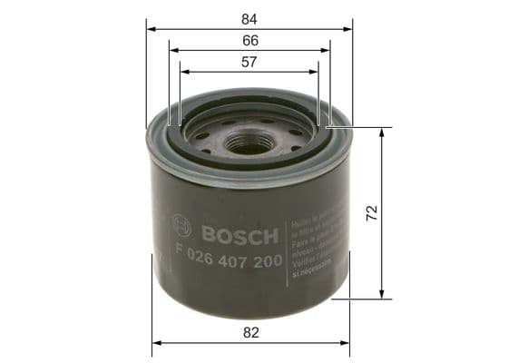 Bosch P 7200 Yağ filtresi 1