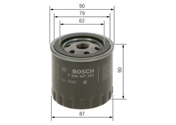 Bosch P 7250 Yağ filtresi 1