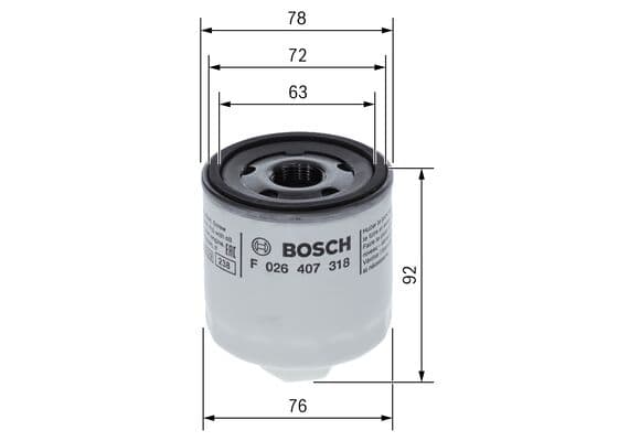 Bosch P 7318 Yağ filtresi küçük görsel 5