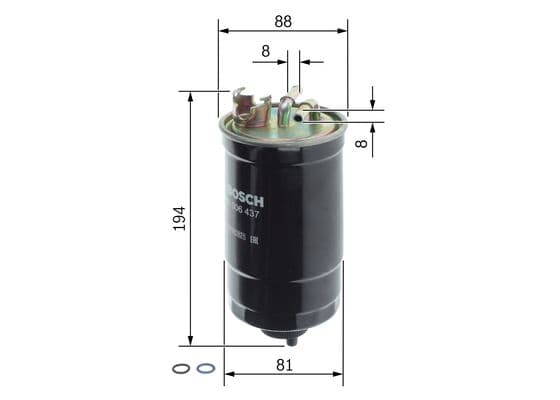 Bosch N 6437 Akaryakıt besleme borusu süzgeci 1