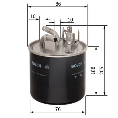 Bosch N 6459 Akaryakıt besleme borusu süzgeci 1