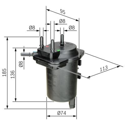 Bosch N 7013 Akaryakıt besleme borusu süzgeci 1