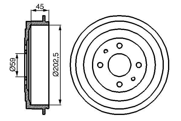 Bosch DB183 Fren tamburu 1