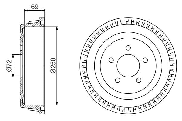 Bosch DB256 Fren tamburu 1