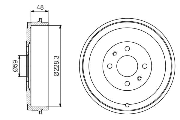 Bosch DB283 Fren tamburu 1