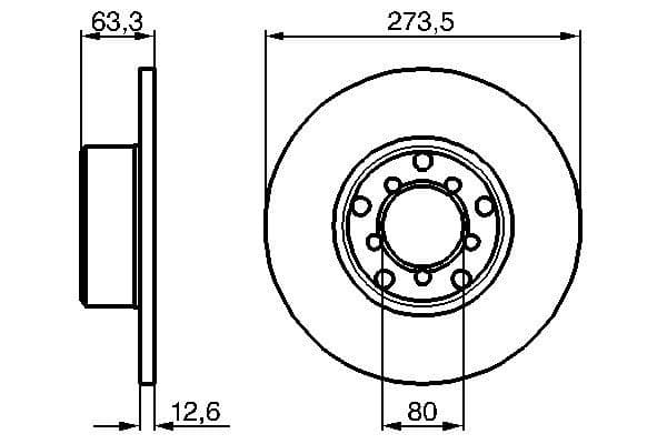 Bosch BD53 Fren diski; ön 1