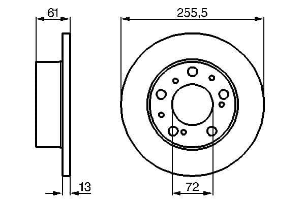 Bosch BD61 Fren diski; ön 1