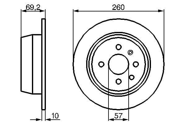 Bosch BD78 Fren diski; arka 1
