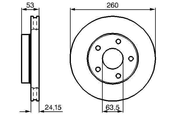 Bosch BD155 Fren diski; ön 1