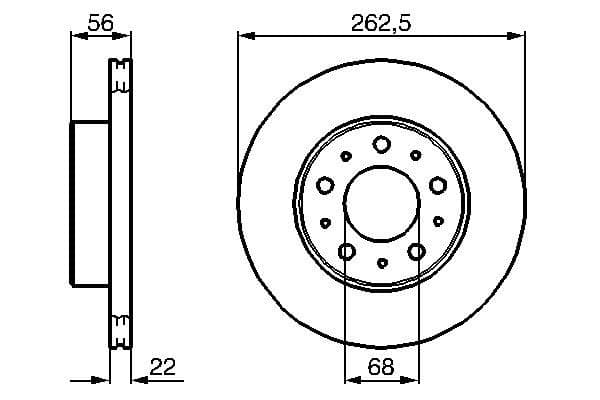 Bosch BD228 Fren diski; ön 1