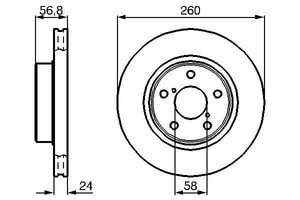 Bosch BD238 Fren diski; ön 1