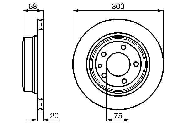 Bosch BD263 Fren diski; arka 1