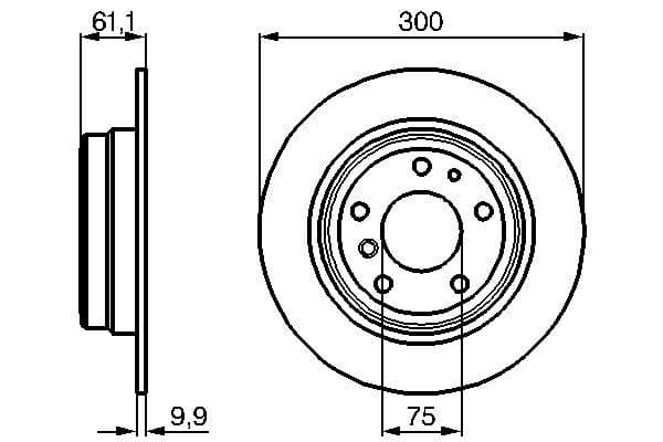 Bosch BD264 Fren diski; arka 1