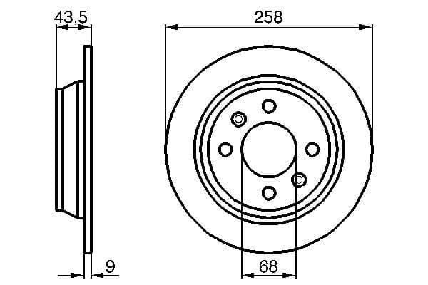 Bosch BD312 Fren diski; arka 1