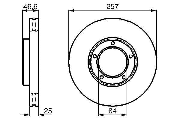 Bosch BD331 Fren diski; ön 1