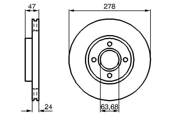 Bosch BD358 Fren diski; ön 1