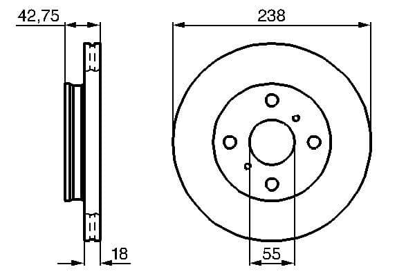 Bosch BD369 Fren diski; ön 1