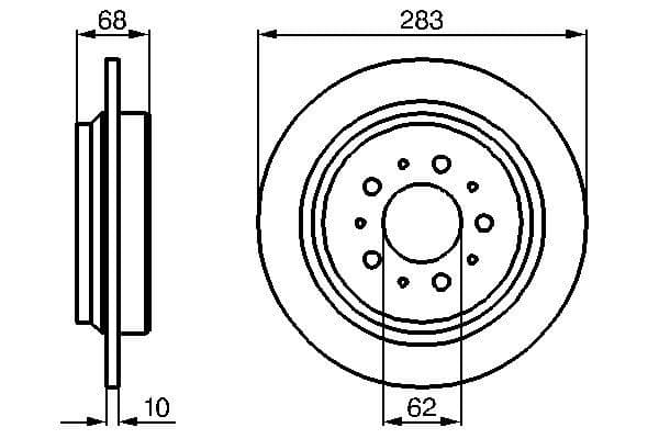 Bosch BD376 Fren diski; arka 1