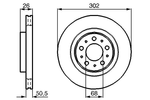 Bosch BD385 Fren diski; ön 1