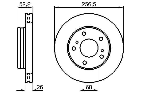 Bosch BD413 Fren diski; ön 1