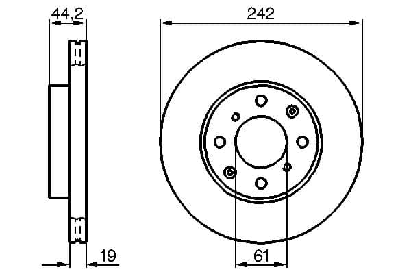Bosch BD429 Fren diski; ön 1