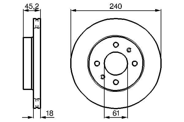 Bosch BD456 Fren diski; ön 1
