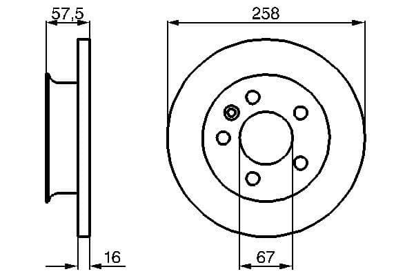 Bosch BD466 Fren diski; ön 1