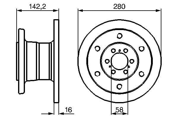 Bosch BD565 Fren diski; ön 1