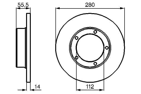 Bosch BD681 Fren diski; ön 1