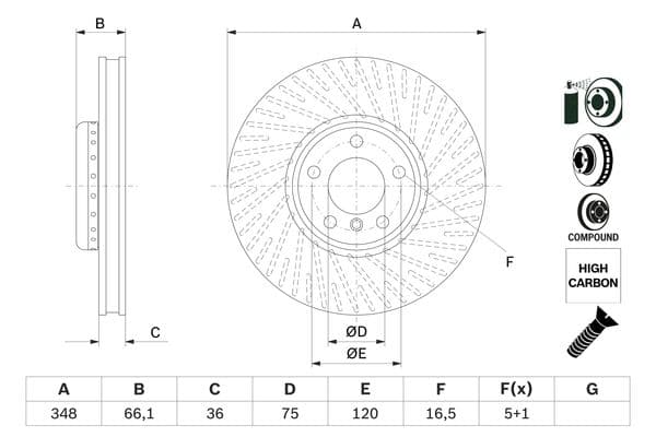 Bosch BD2682 Fren diski; ön 1